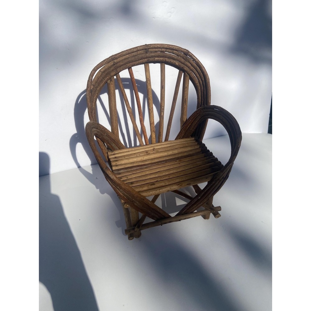 Vintage Handmade Rustic Twig Miniature Doll Chair